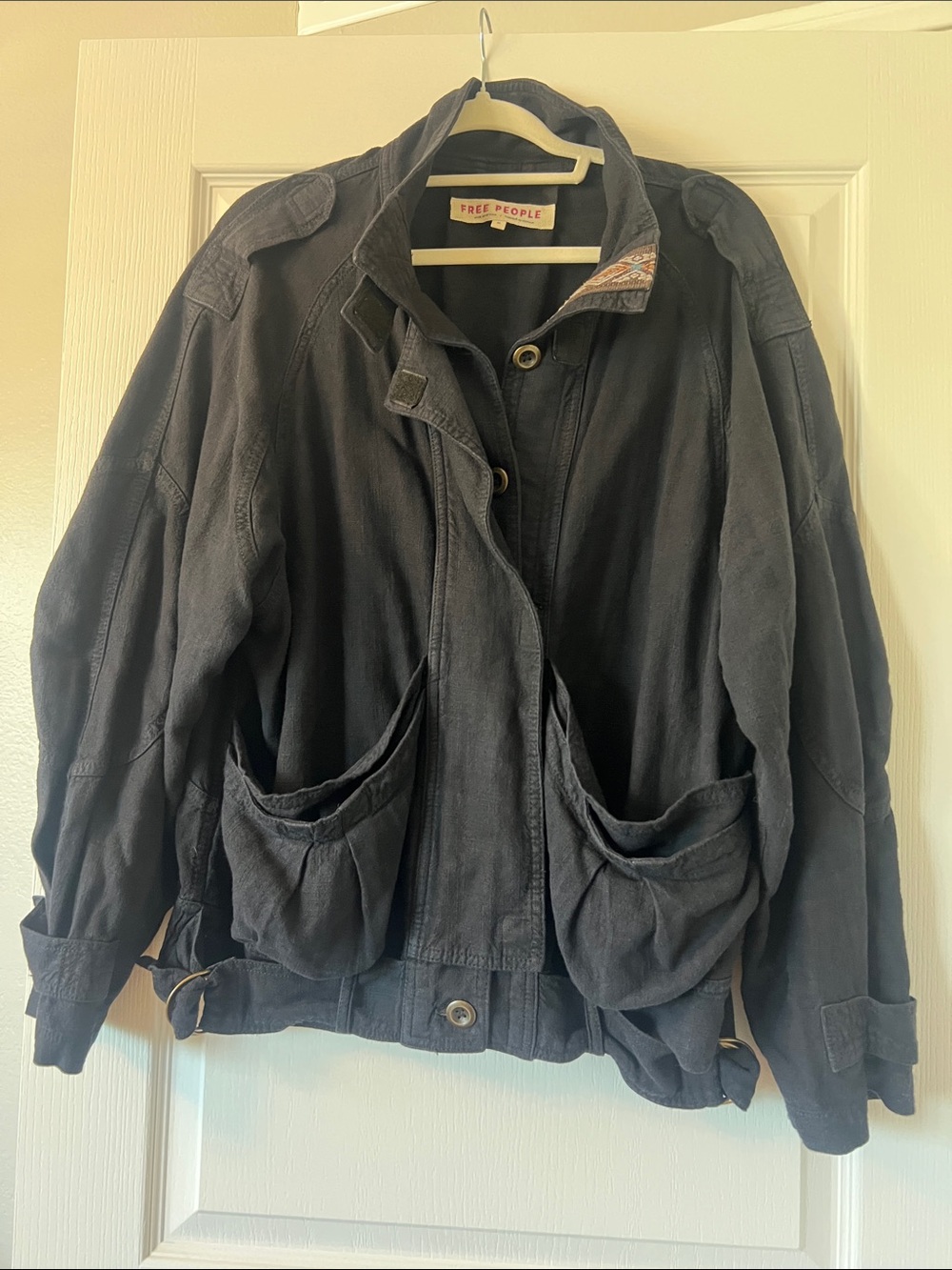 LIKE NEW Free People Washed Black Casual Jacket SIZE medium